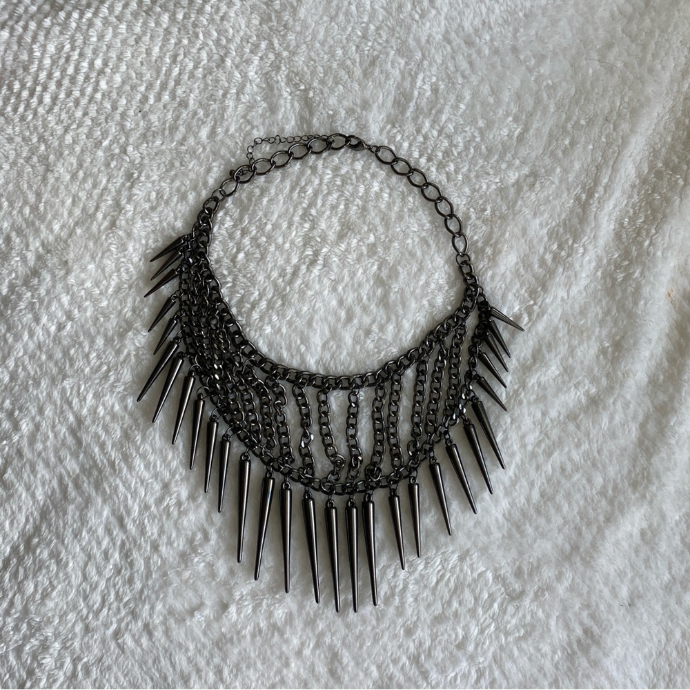 Free People Silver Fringe Necklace - Picture 4 of 4